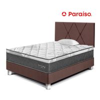 Dormitorio Pocket Star 1.5 Plazas Cabecera Loft + 1 Almohada + 1 Protector Chocolate