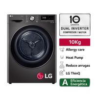 Secadora de Ropa LG DF10BVC2S6 Dual Inverter Heat Pump Carga Frontal 10kg Negro