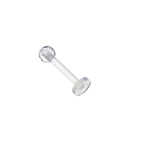 Piercing transparente acrílico 8mm labret helix tragus