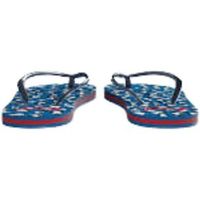 Sandalias Tommy Hilfiger Slide Para niñas Animal Print - Azul Talla XS