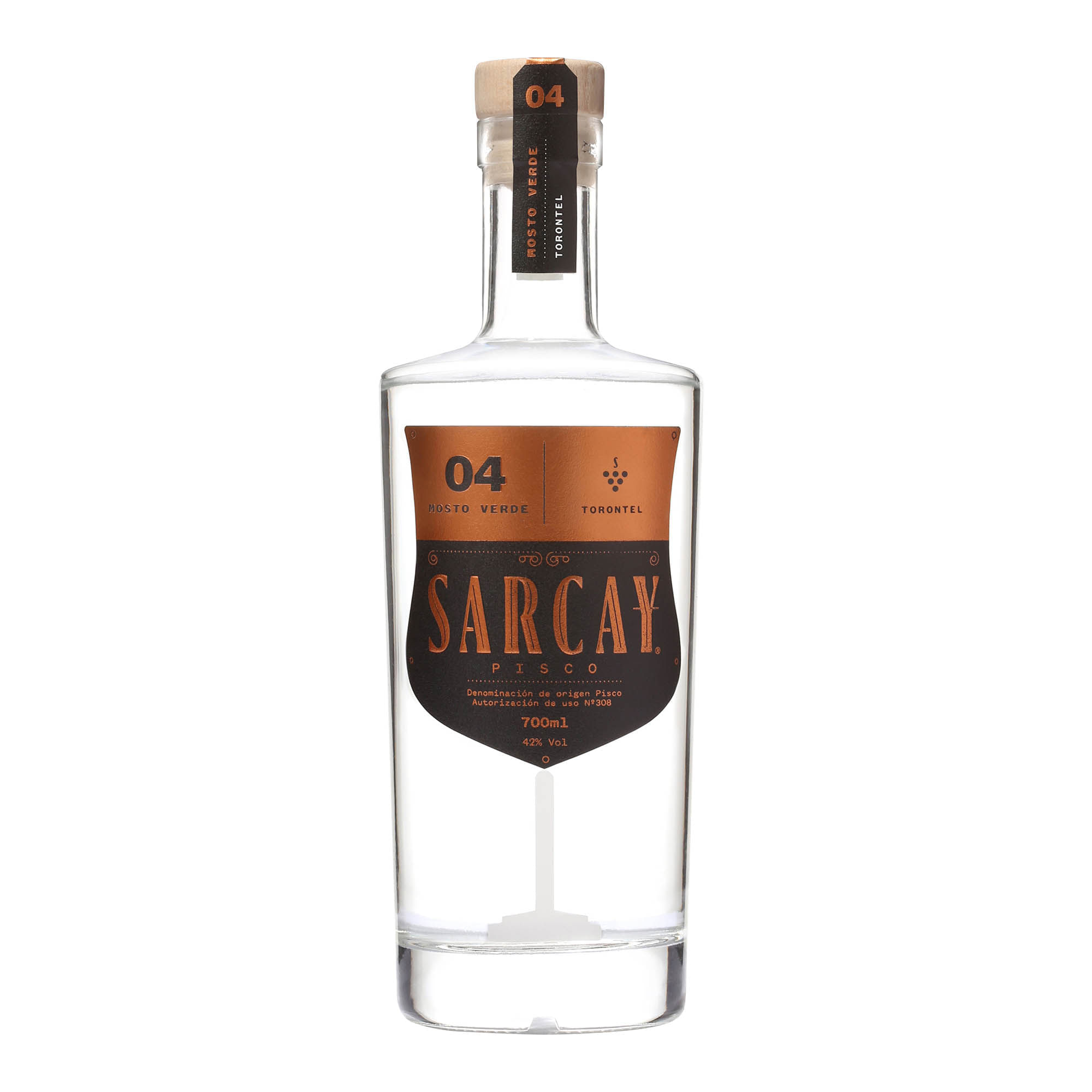 Pisco SARCAY Mosto Verde Toronteal Botella 700ml