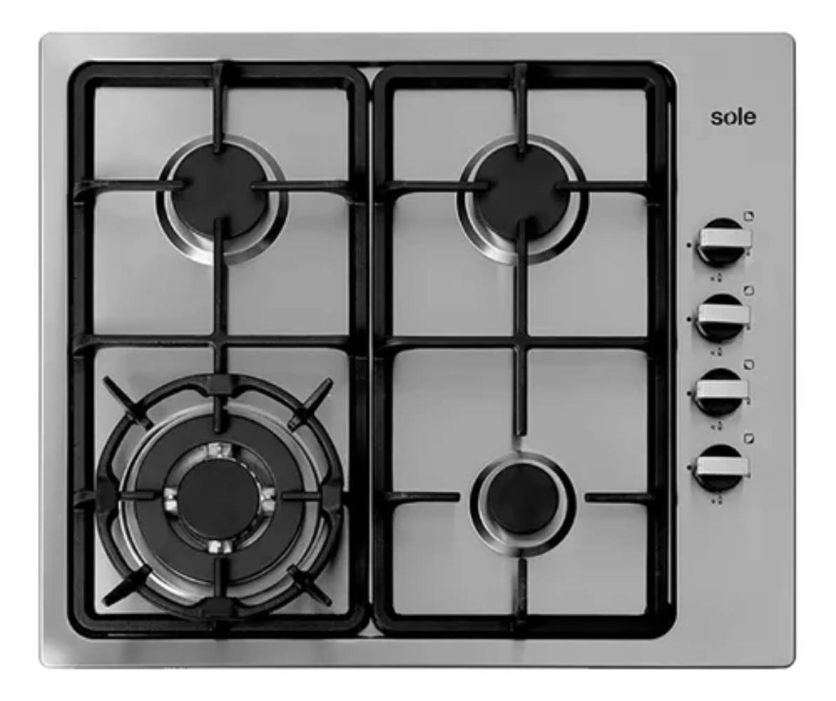 Encimera Acero Inoxidable Sole A Gas 58cm SOLCO036 (EYH)