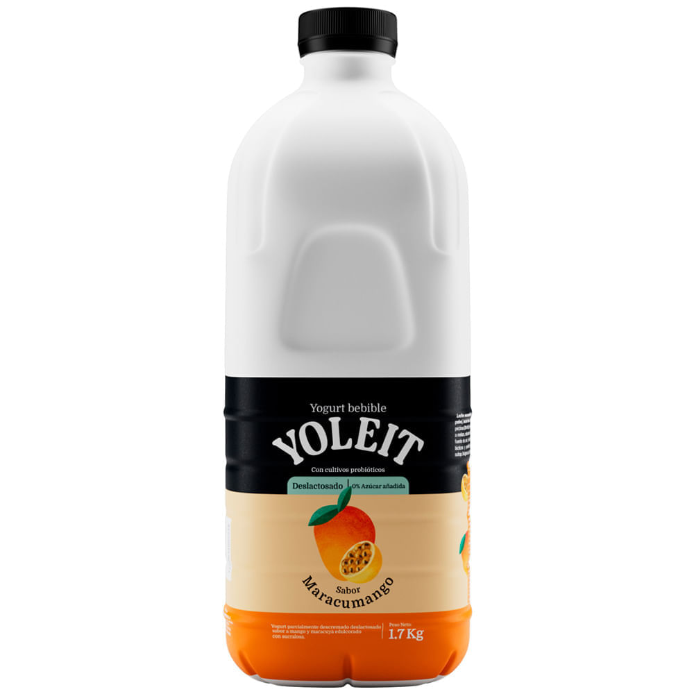 Yogurt Deslactosado YOLEIT Maracumango Galonera 1.7Kg