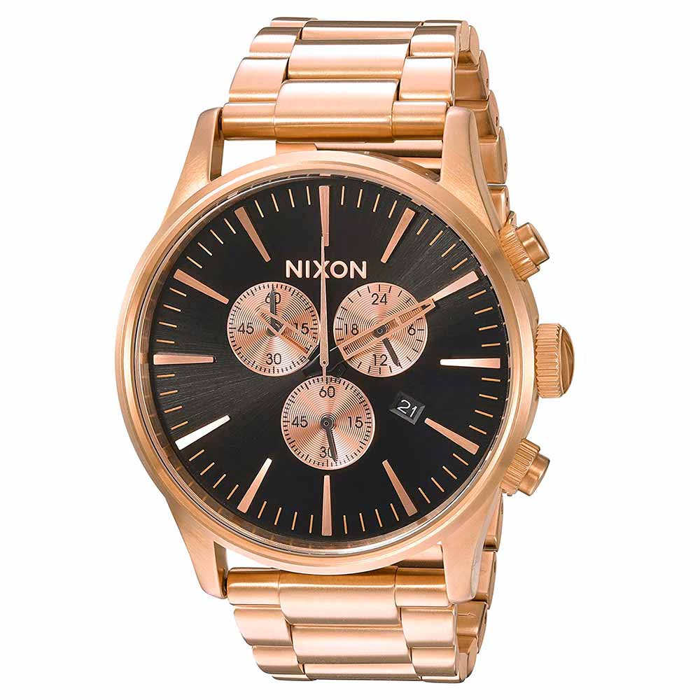 Reloj Nixon Sentry Chrono A3861932 Acero Inoxidable Oro Rosado