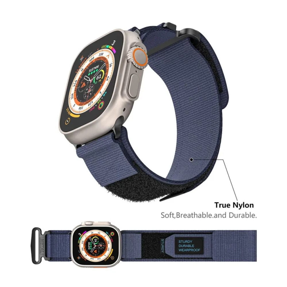 CORREA DE NAILON DEPORTIVA PARA APPLE WATCH 42-44-45-49MM - AZUL