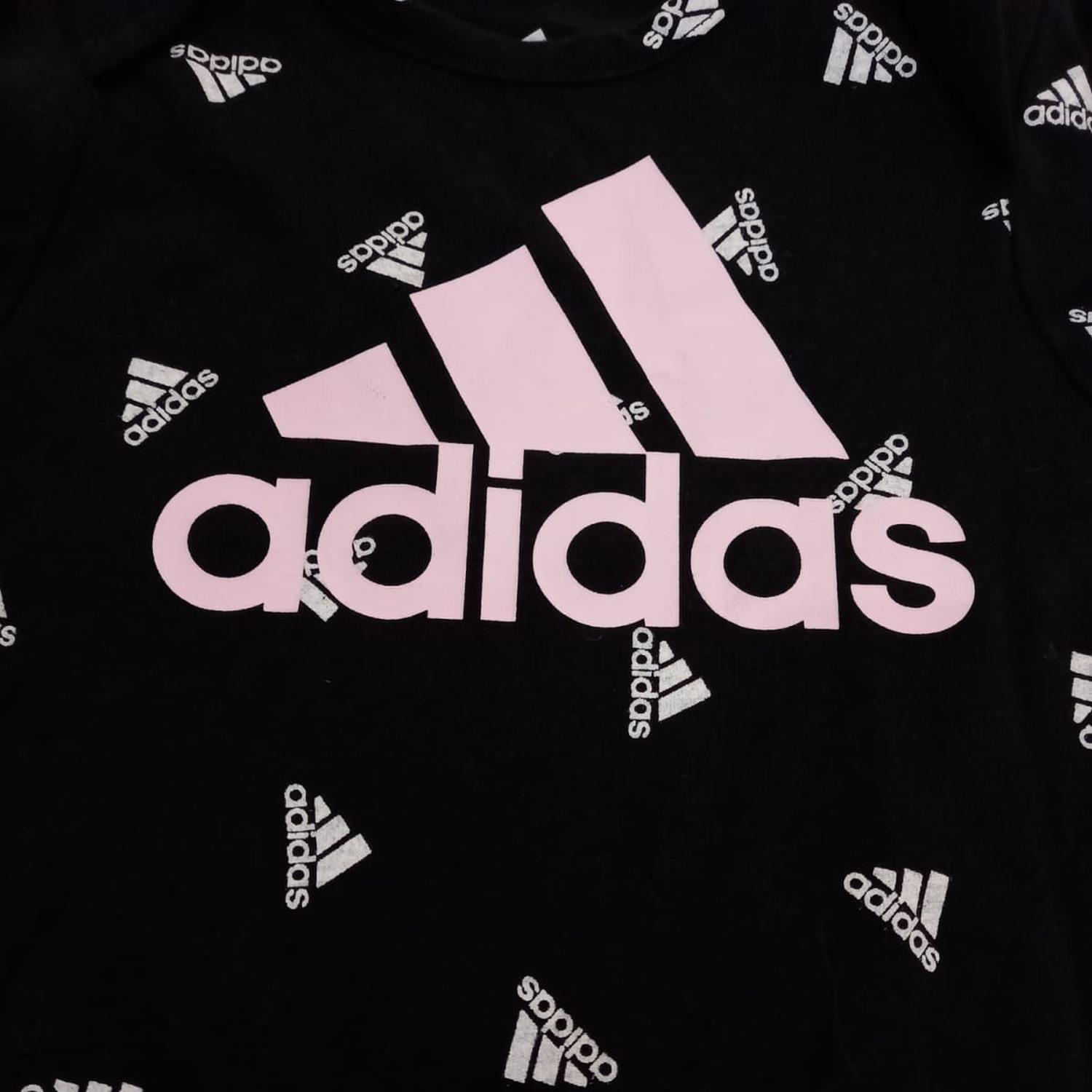Pack 2 Bebecrece Bodys Adidas 3 meses - Rosado/Negro Talla 3 Meses