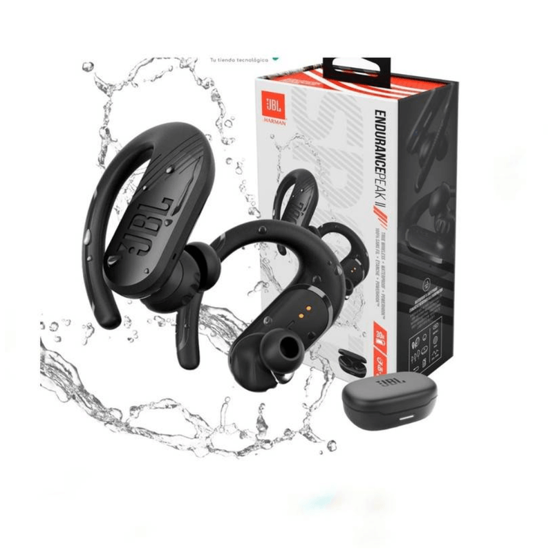 JBL Endurance PEAK 2 negro, audifonos inalámbricos, Bluetooh