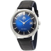 Reloj Orient Bambino 4 FAC08004D0 Automático Correa de Cuero Negro Dial Azul