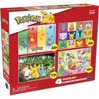 Rompecabeza set de 4 unidades Pokemon Exclusivo