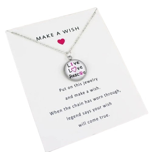 Collar redondo live love rescue animal lover