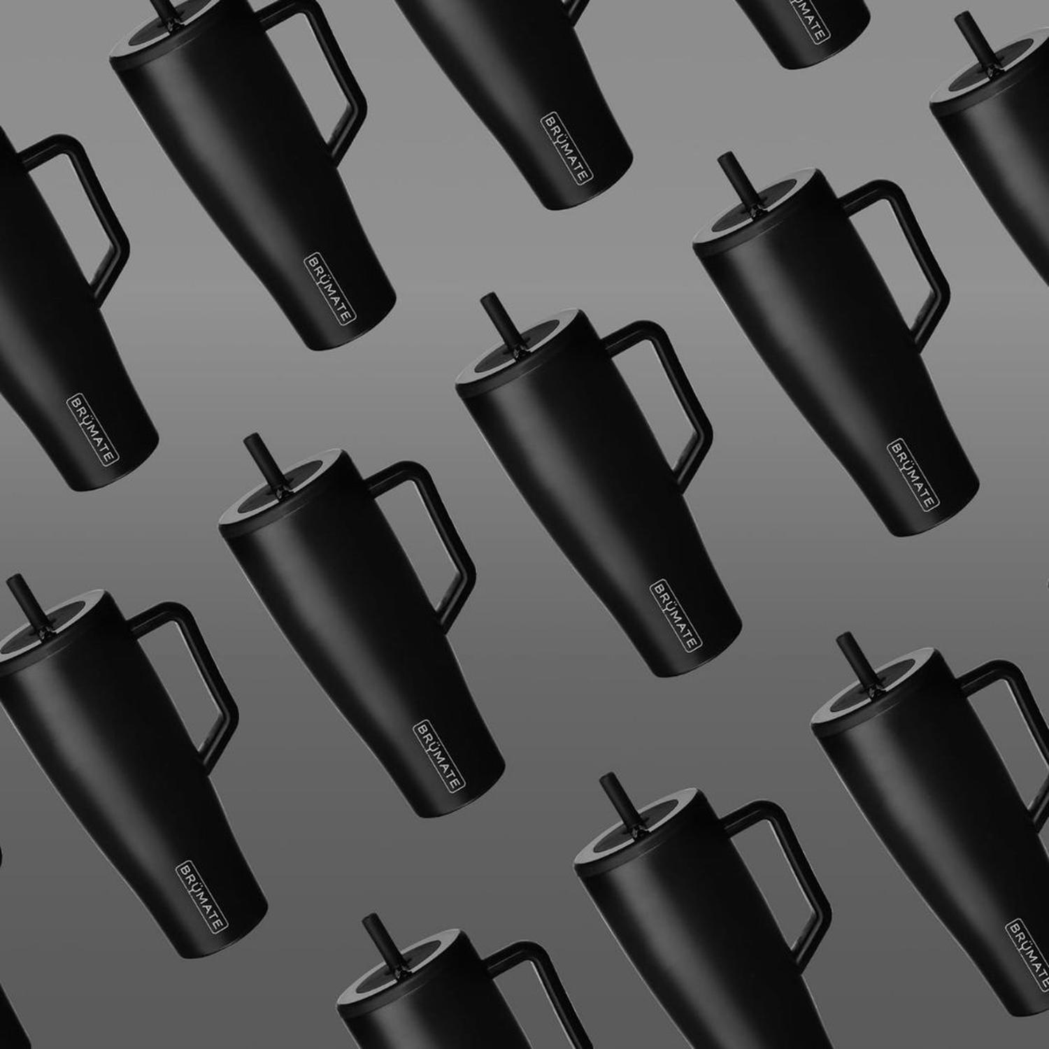 Tumblr Vaso aislado BruMate Era a prueba de fugas con tapa y pajilla 40 onzas - Negro mate