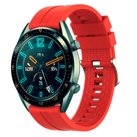 CORREA DE 22MM DE SILICONA PARA HUAWEI GT3 46MM ROJO