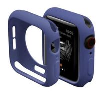 Case Funda Protector de Silicona Azul Marino para Applewatch y Smartwatch 44Mm