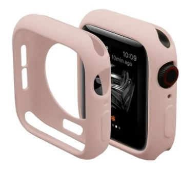Case Funda Protector de Silicona Rosado para Applewatch y Smartwatch 44Mm