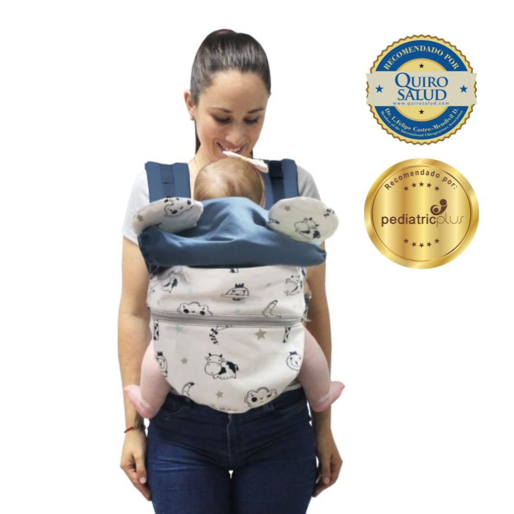 Mochila Ergonómica Evolutiva 4 en 1 Acero Nubes