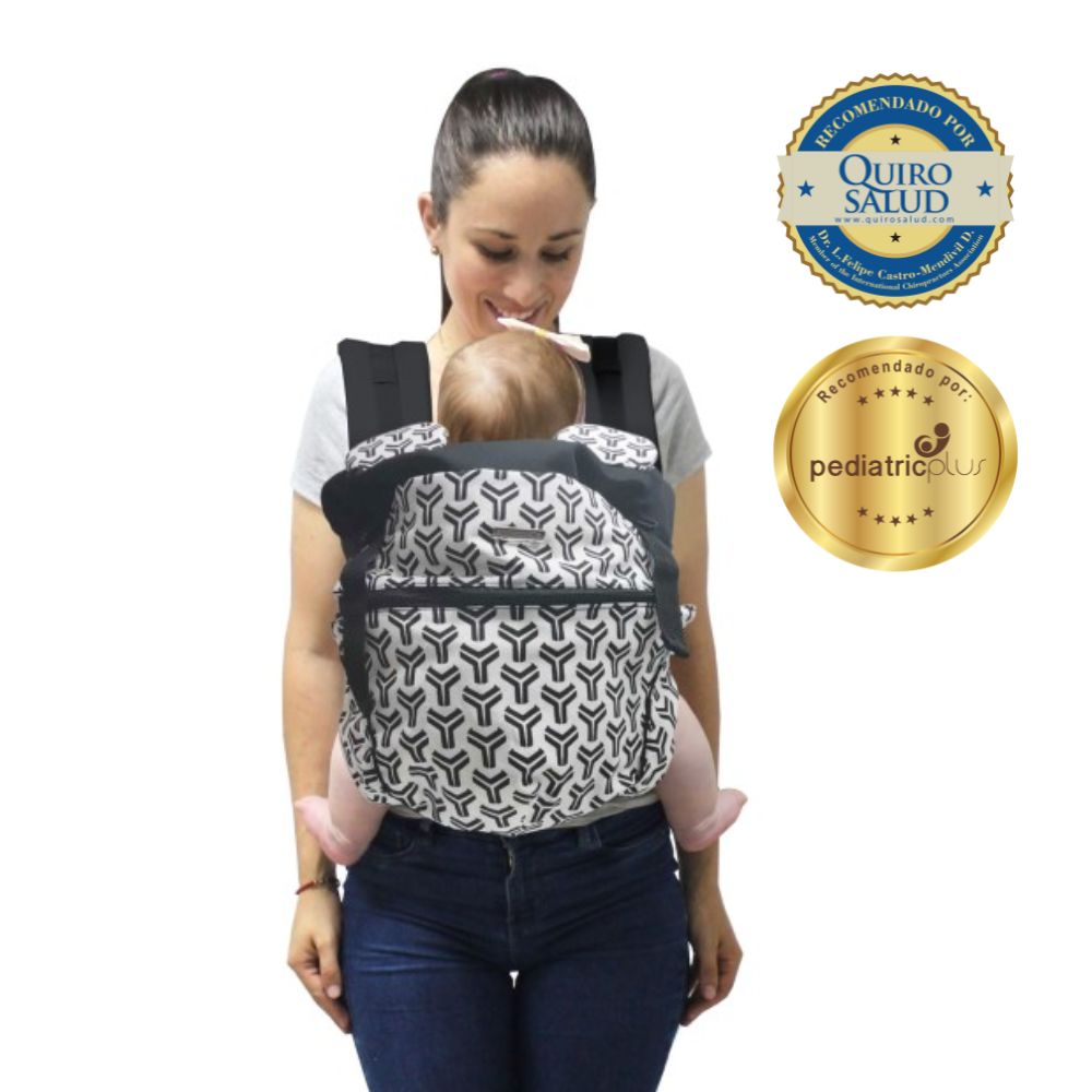Mochila Ergonómica Evolutiva 4 en 1 Negro Rayas Maternelle
