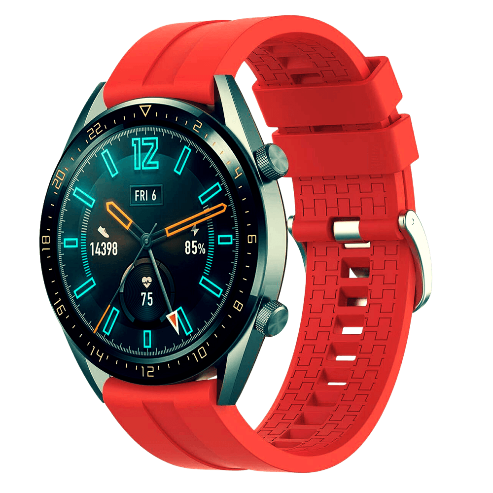 CORREA DE 22MM DE SILICONA PARA HUAWEI GT4 46MM ROJO