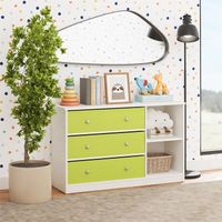 Cómoda Infantil de Melamina Verde 120cm