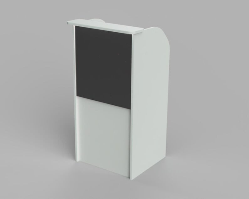 Counter de Recepción Blanco Negro 66cm