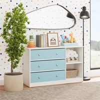 Cómoda Infantil de Melamina Celeste 120cm