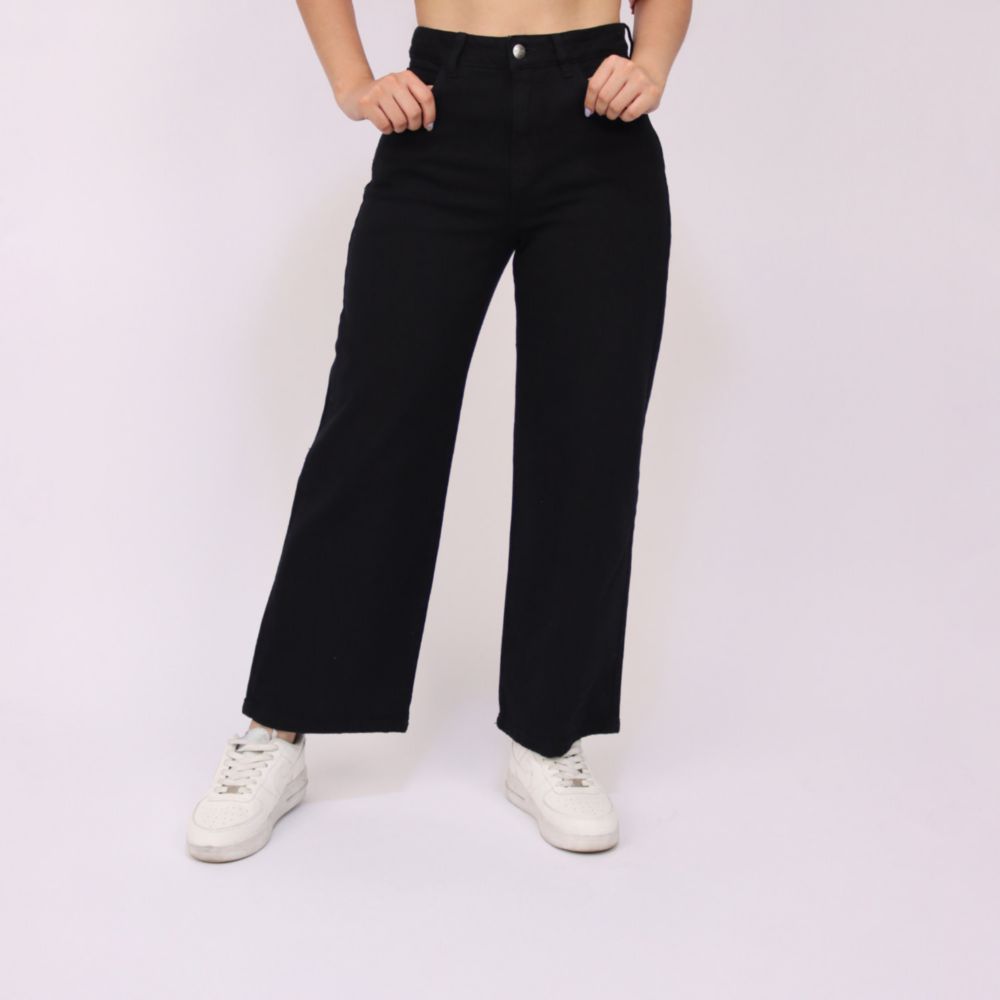 Jean Kayra Poblet Mujer Recto Comfy Crop N NEGRO