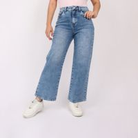 Jean Kayra Poblet Mujer Recto Comfy Crop C CELESTE