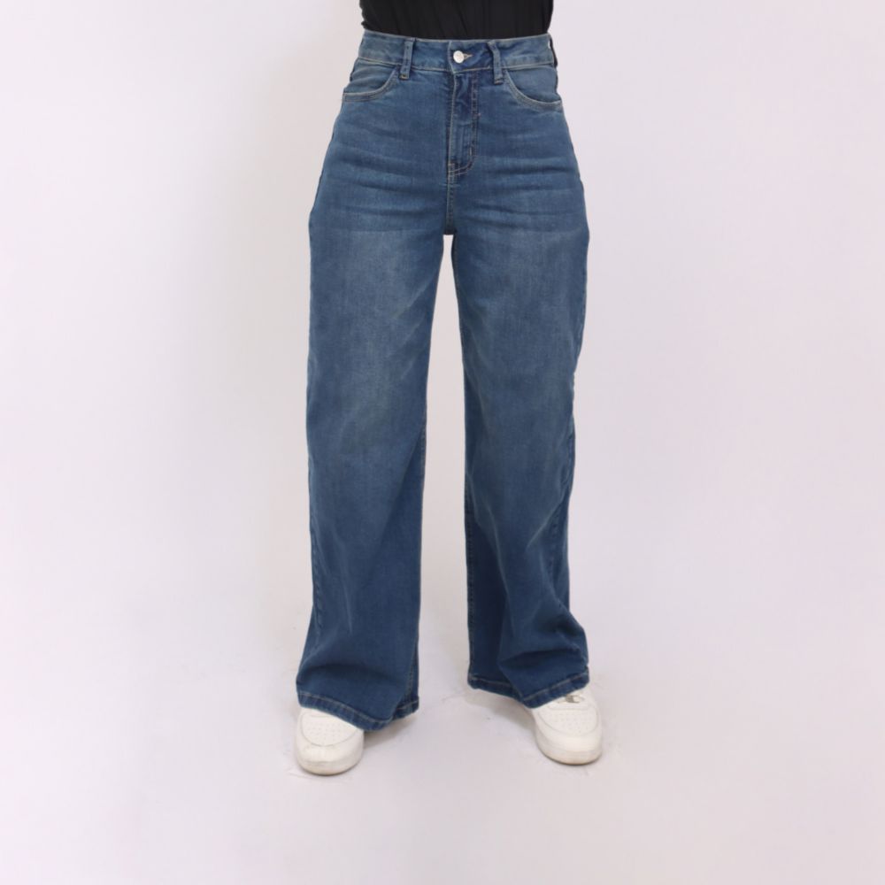 Jean Kayra Poblet Wide Leg Comfy Vintage A AZUL