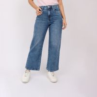 Jean Kayra Poblet Mujer Recto Comfy Crop A  AZUL