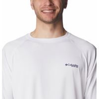 POLO PARA HOMBRE MANGA LARGA TERMINAL TACKLE™ BLANCO COLUMBIA