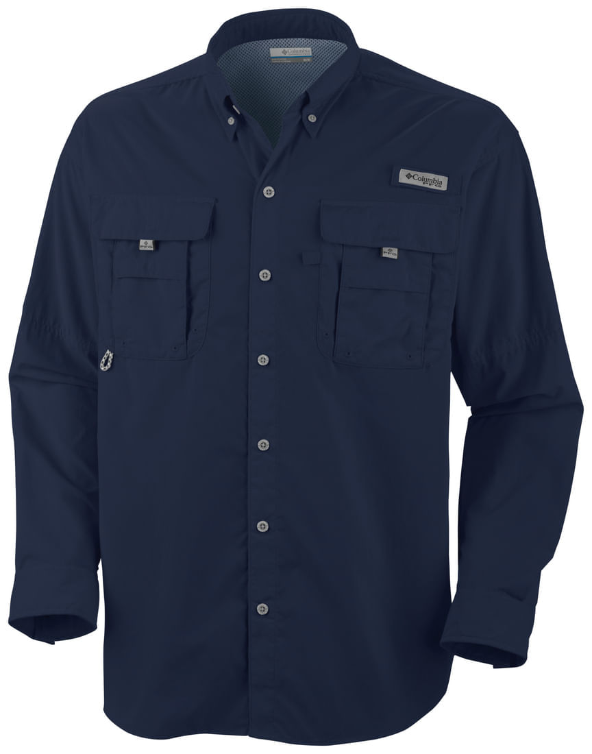 CAMISA PARA HOMBRE MANGA LARGA BAHAMA™ II AZUL COLUMBIA