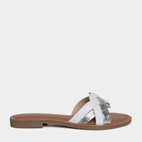 Sandalias Casuales Footloose Mujeres Fch-Rs025 Mabel Blanco/Plata