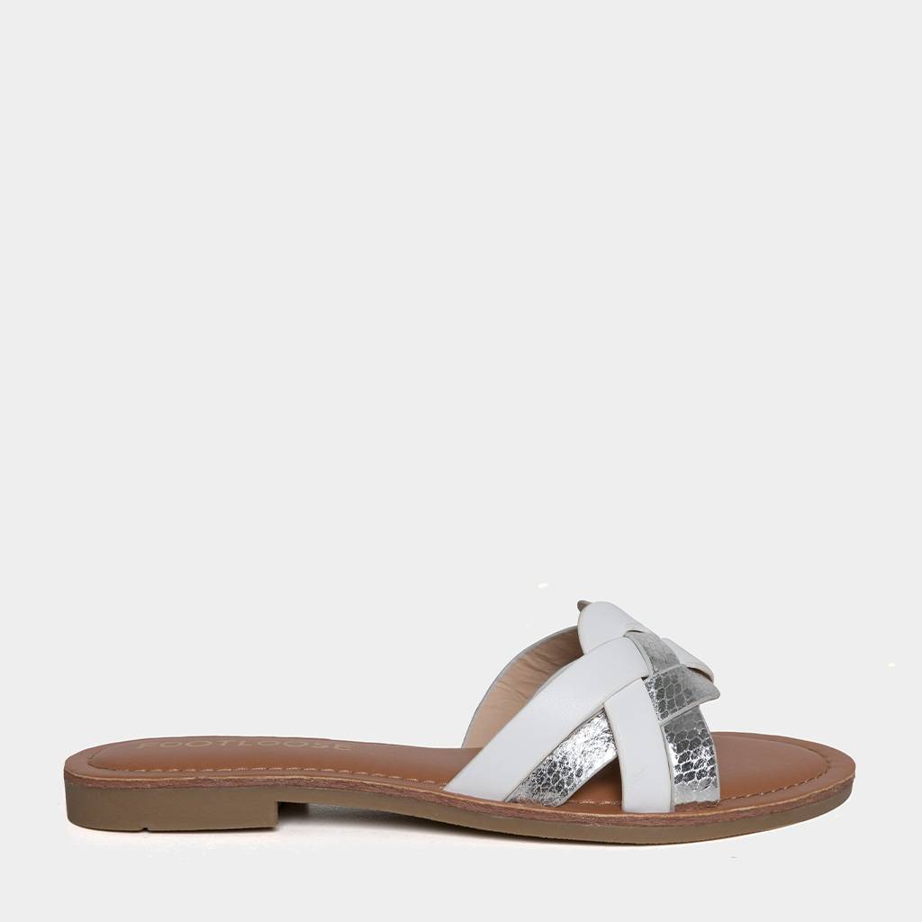 Sandalias Casuales Footloose Mujeres Fch-Rs025 Mabel Blanco/Plata