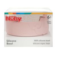 Cuenco o Plato de Silicona Nuby Alimentacion Complementaria - Ballena Rosa