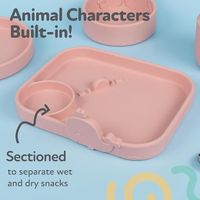 Plato de Silicona Nuby sin BPA - Ballena Rosa