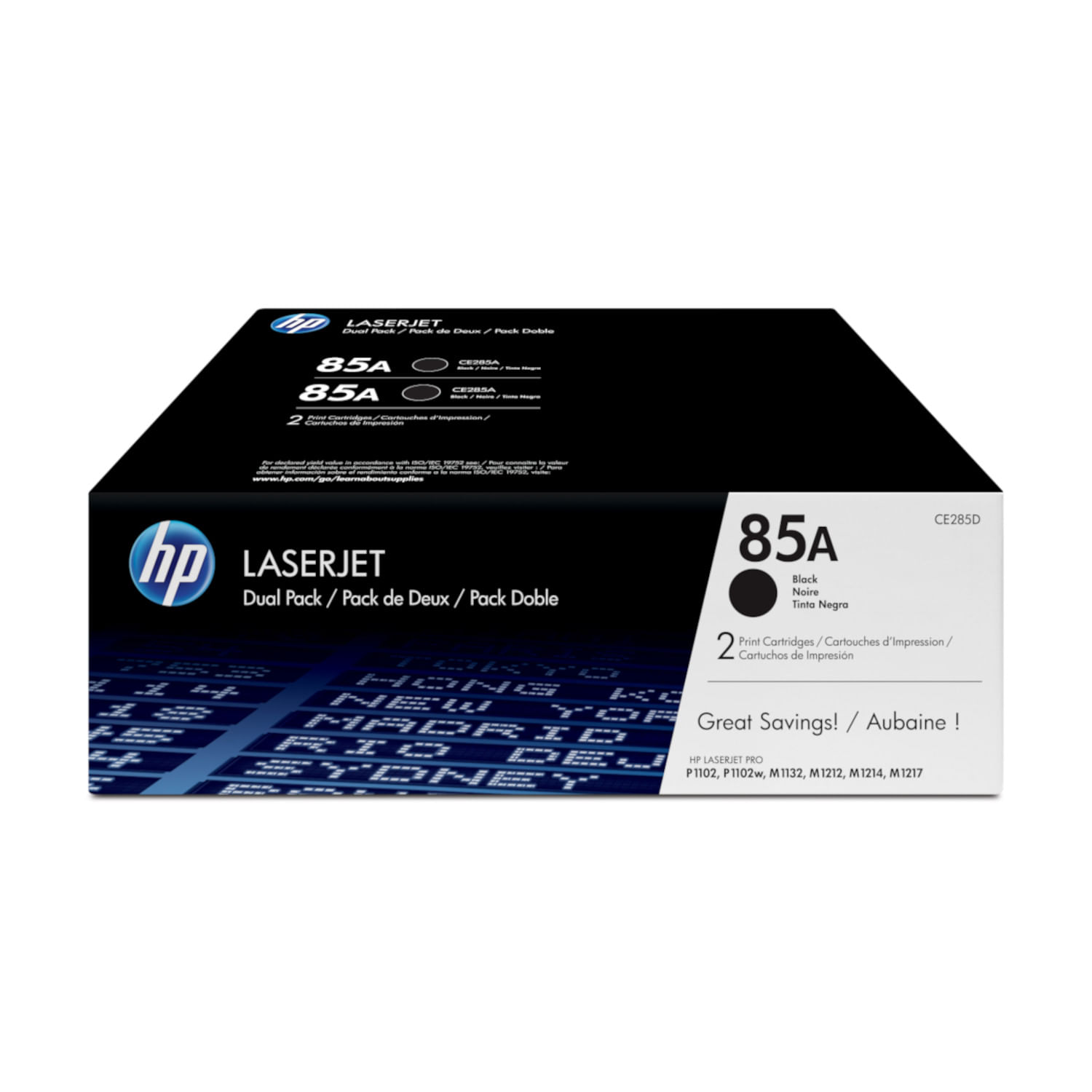 Pack dos Toner HP 85A Negro LaserJet Original CE285AD