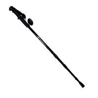 BASTÓN TREKKING ANTISHOCK MANGO RECTO VIAJE MONTAÑAS C/ BRÚJULA NEGRO