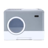 Areneno para Gatos Casa con Puerta PVC Gris
