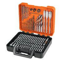 Juego de 100 brocas y puntas en estuche plastico Truper