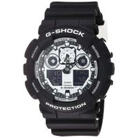 Reloj Casio G-Shock GA100BW-1A Digital Analógico Acuático Luz Resina Negro Blanco