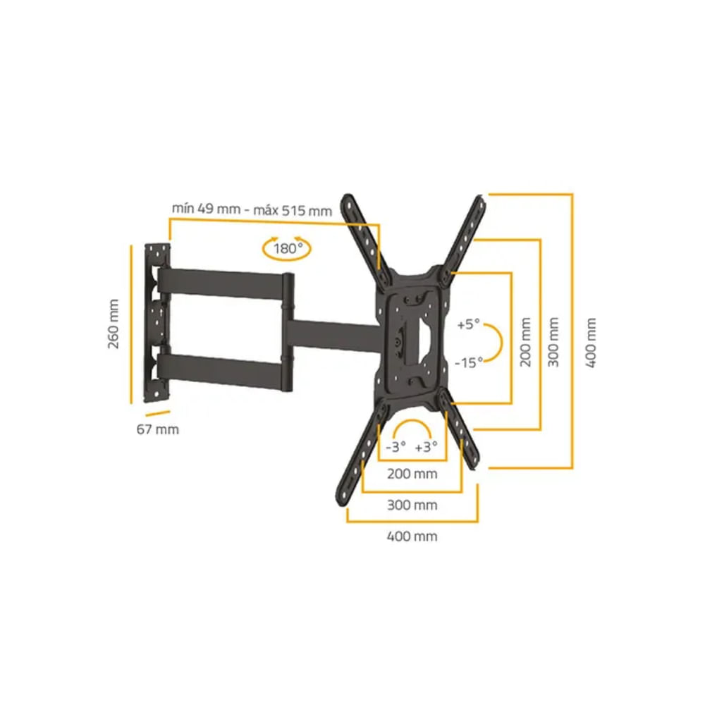 SOPORTEX RACK MÓVIL PARA TV DE 32 A 55 PULGADAS SXM 3755