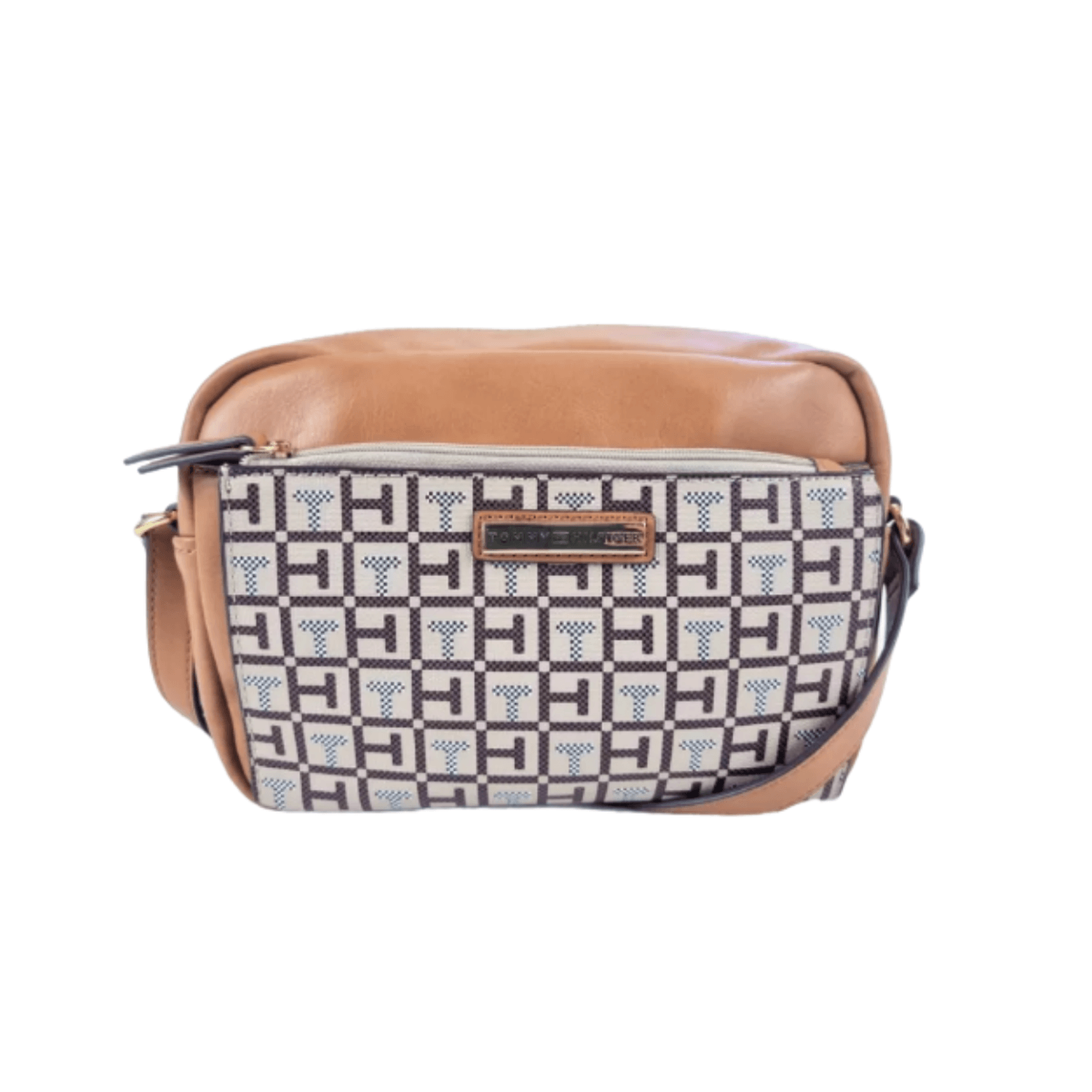 Crossbody O Cartera Tommy Hilfiger doble cierre - Beige