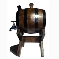 Barril de cerveza vinos 5 litros en madera natural con grifo