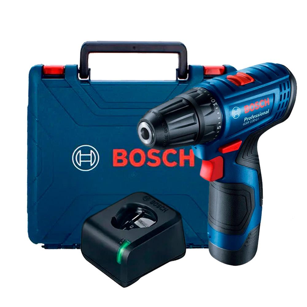 Taladro Atornillador Inalámbrico Bosch 12V GSR 120 LI + Maletín + 1Batería x 2.0 Ah + Cargador