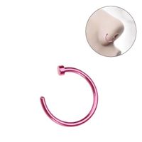 Piercing argolla rosada para nariz o labio nostril septum labret