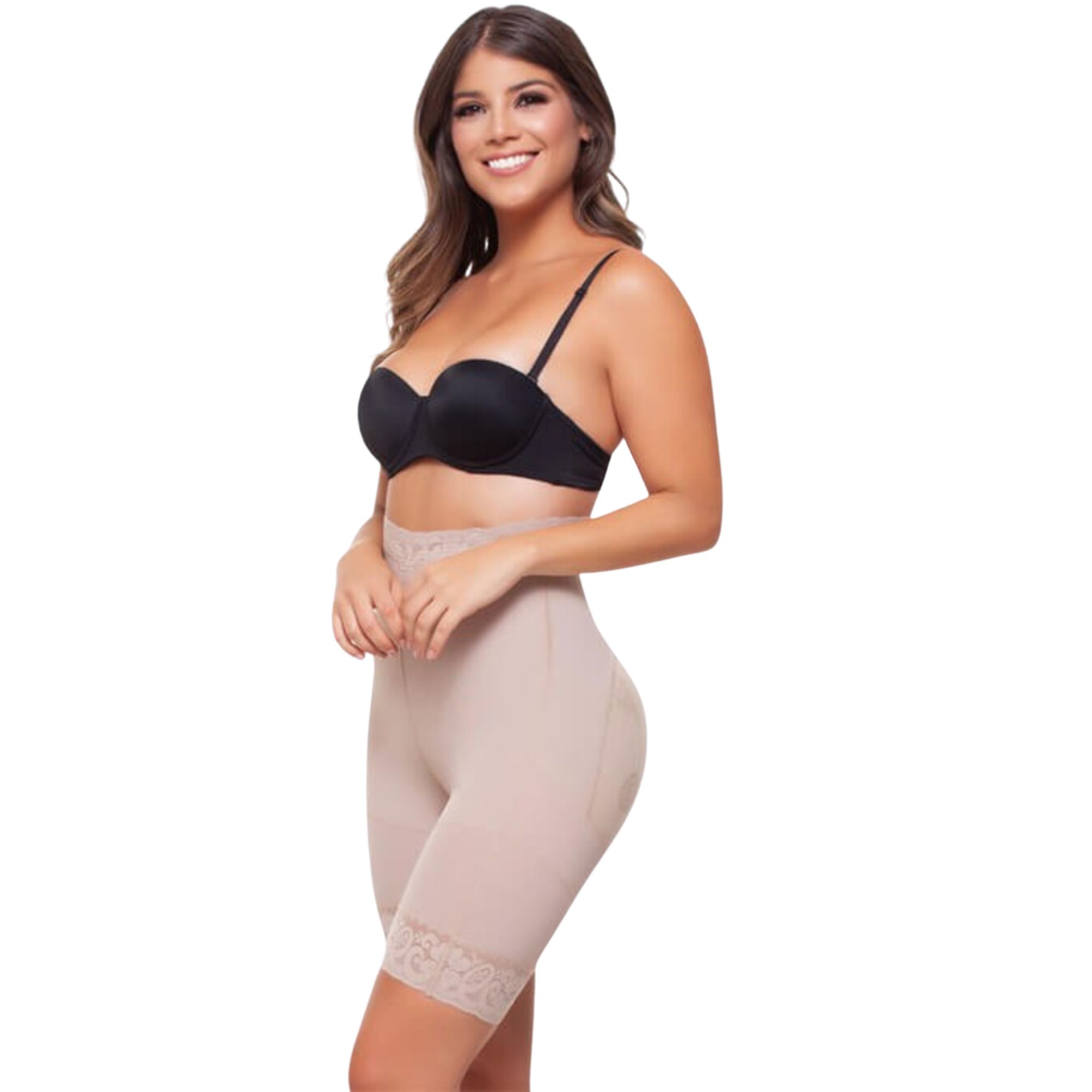 Short Faja Fajitex Levanta Cola Media Pierna Pretina Alta - talla M