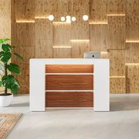 Counter de Recepción de Melamina Blanco 160cm