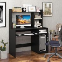 Escritorio Estantería Negro 110cm