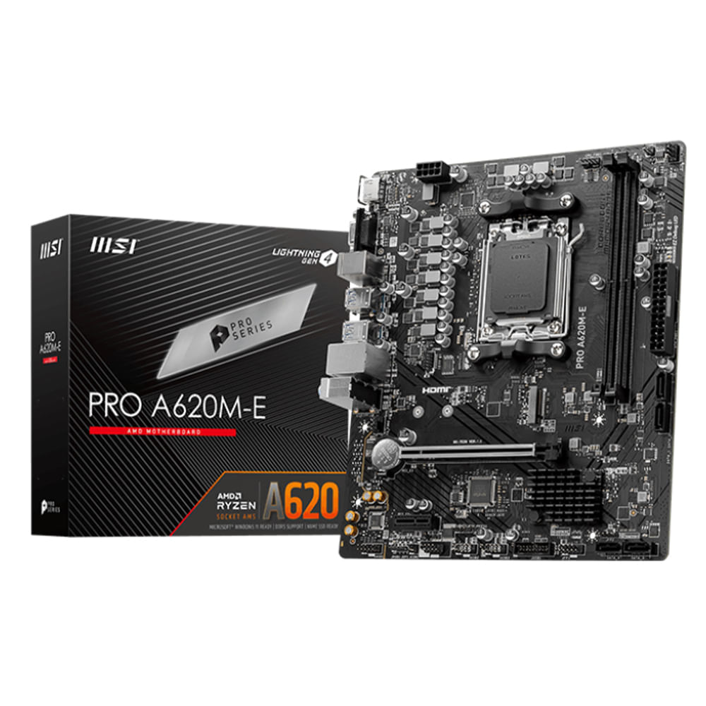 Placa Madre MSI A620M-E DDR5, MATX, AM5