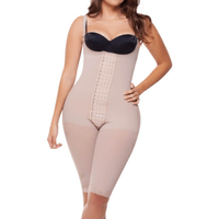 Faja Fajitex Alta Compresion Hasta La Rodilla Con Cuatro Broches - Beige-Talla S