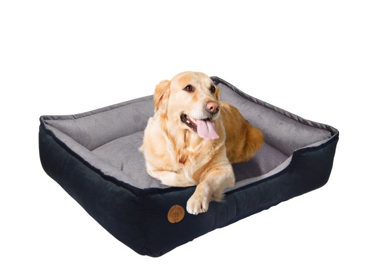 Cama para Mascota Talla 3XL 110x80cm Antialergenica| Negro con plomo
